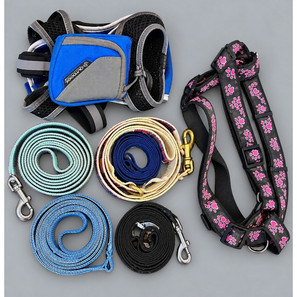 Boots & Barkley Leash Harness Lot Pet S/M Multi Excellent 8pc Outdoor Gear Leads